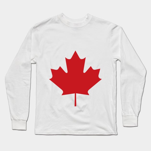 Image: Canada maple leaf (red) Long Sleeve T-Shirt by itemful